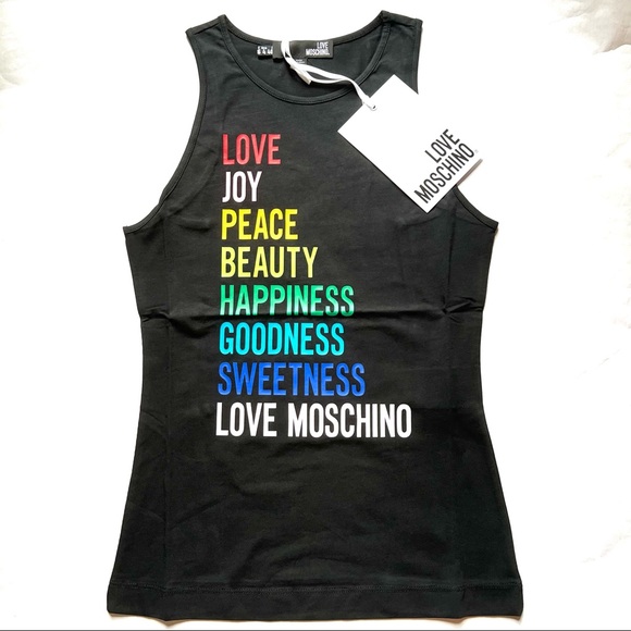 Love Moschino Logo Tank Top Black - Picture 9 of 10